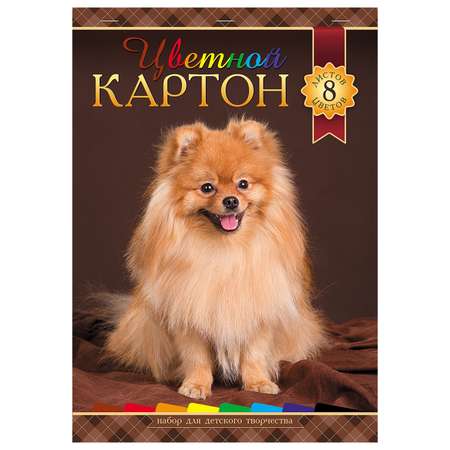 Цветной картон Hatber 8 лист.