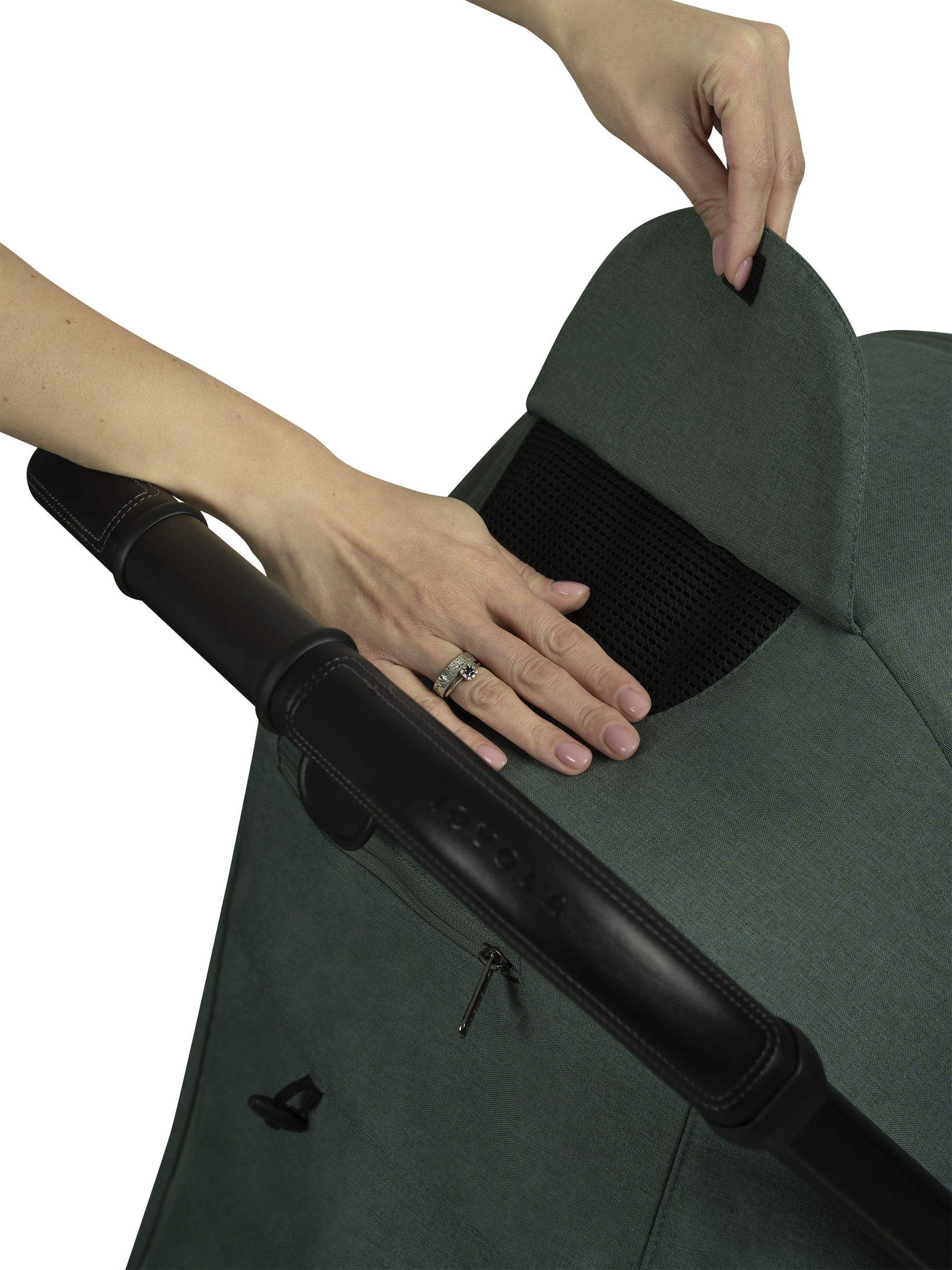 Коляска прогулочная JOVOLA LUNA зеленый-серый - фото 31