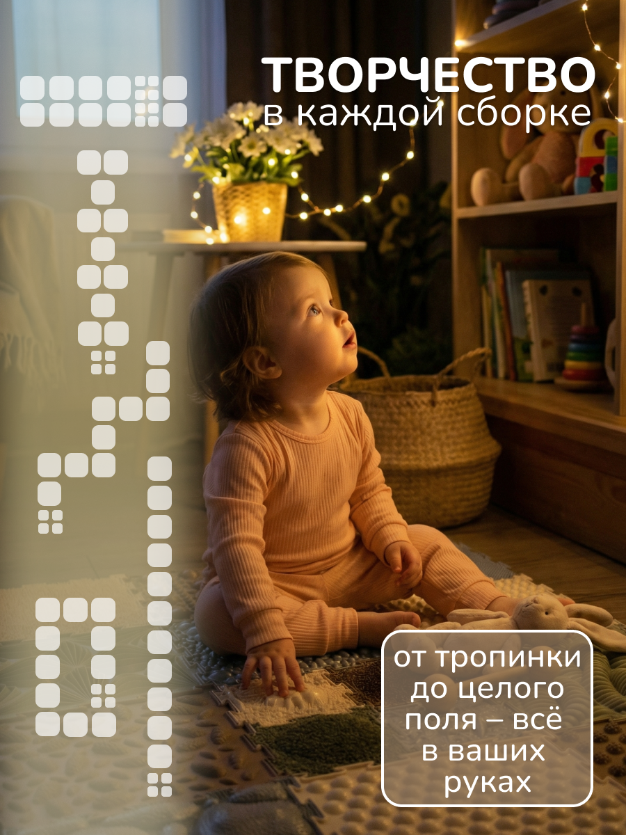 Коврик-пазл Ортодон массажный развивающий 26 x 300 см - фото 14