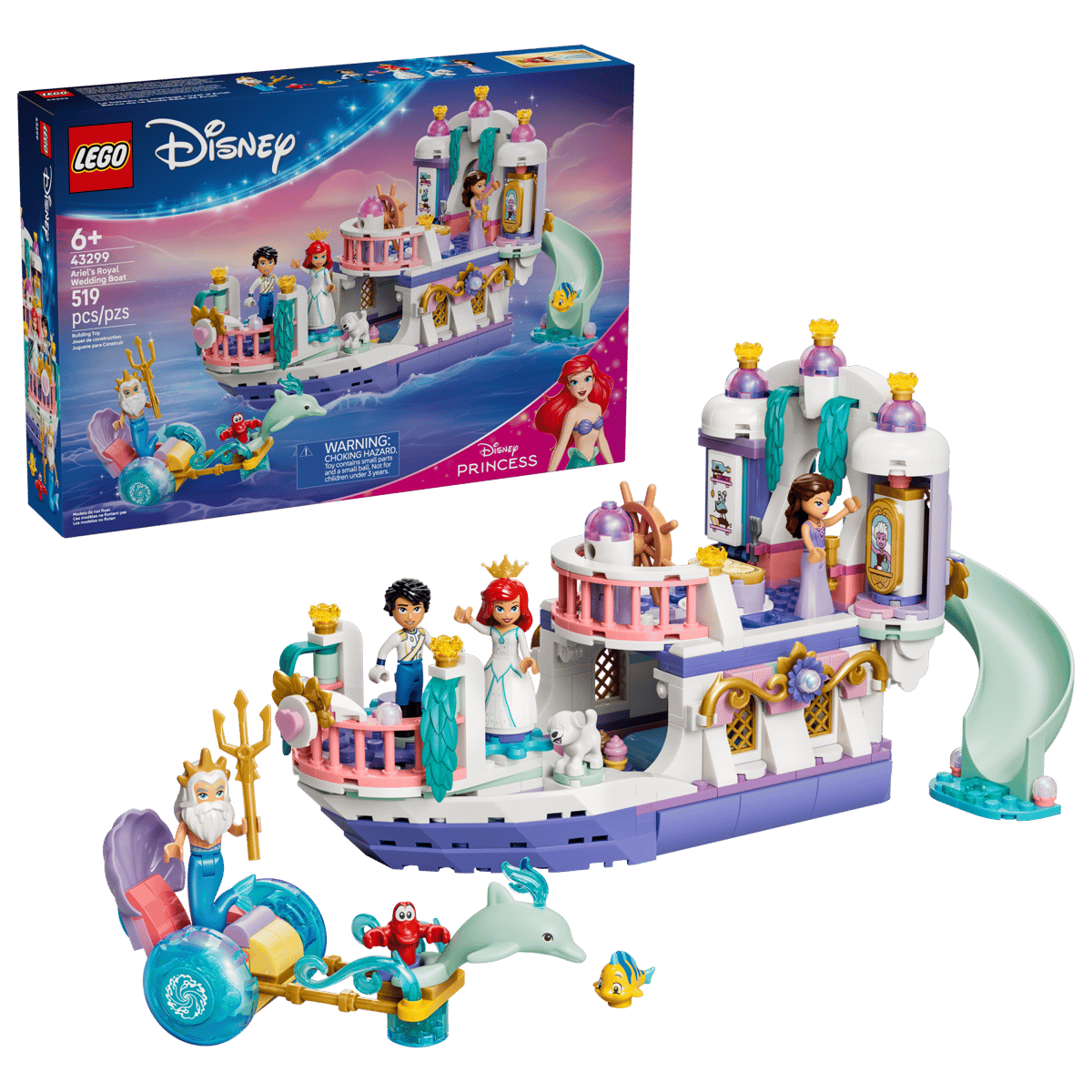 Конструктор LEGO Disney Свадебный корабль Ариэль 519 дет. - фото 1