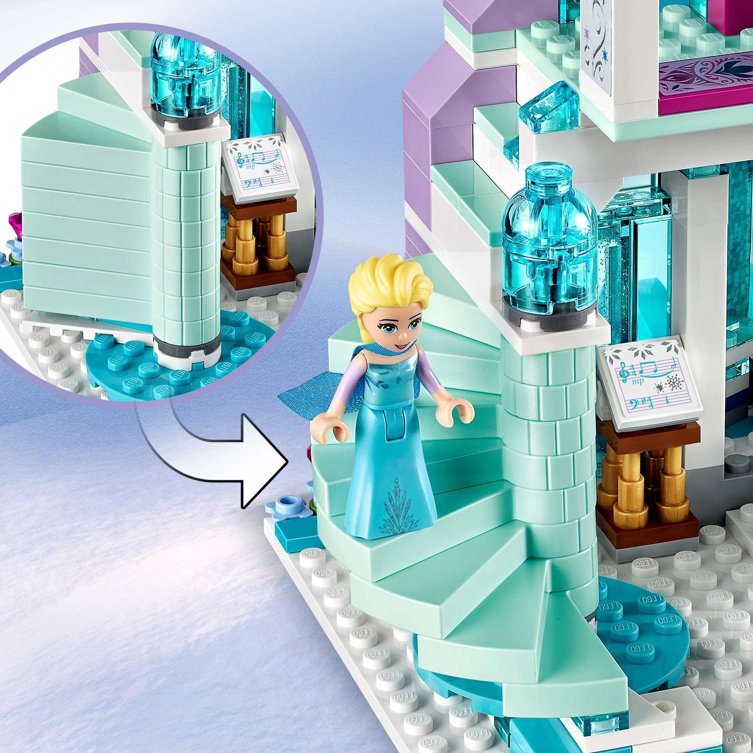 Конструктор LEGO Disney Princess Волшебный ледяной замок Эльзы блочный - фото 12