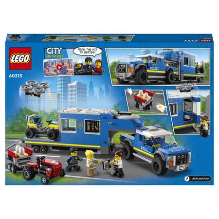 Конструктор LEGO City Police Полицейский трейлер блочный