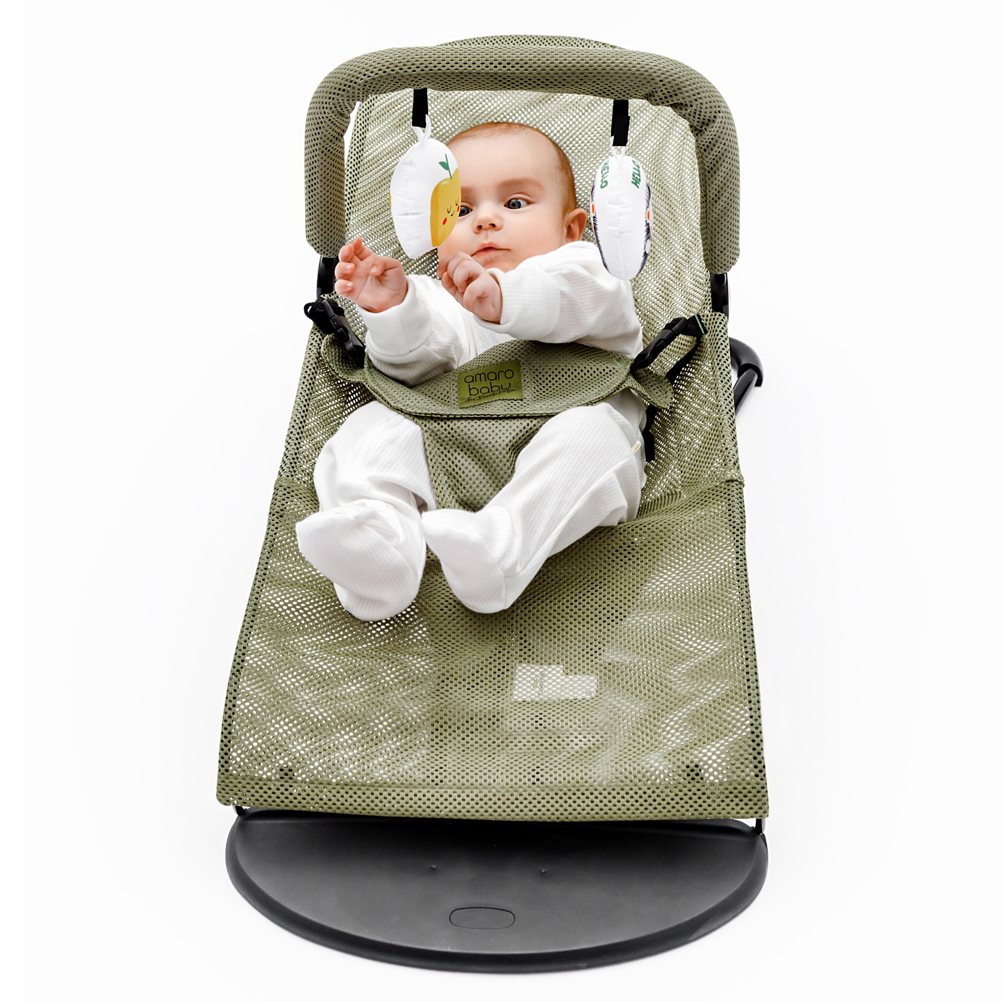 Шезлонг AmaroBaby Baby time зеленый - фото 11