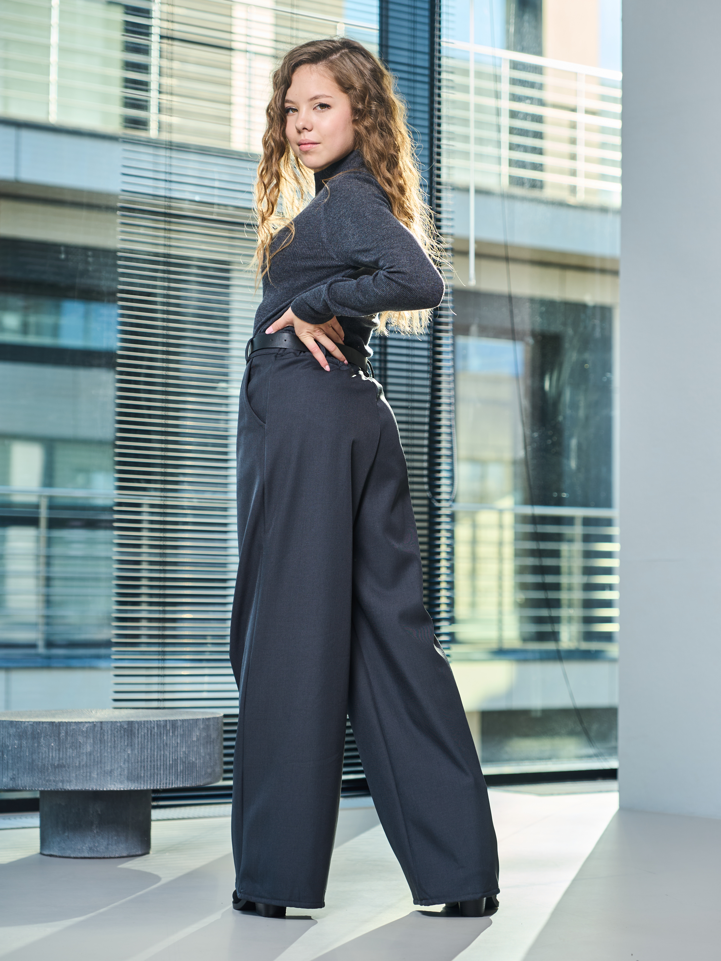 Брюки-палаццо СИНЯЯ МОДА WF501A-H39 - фото 14