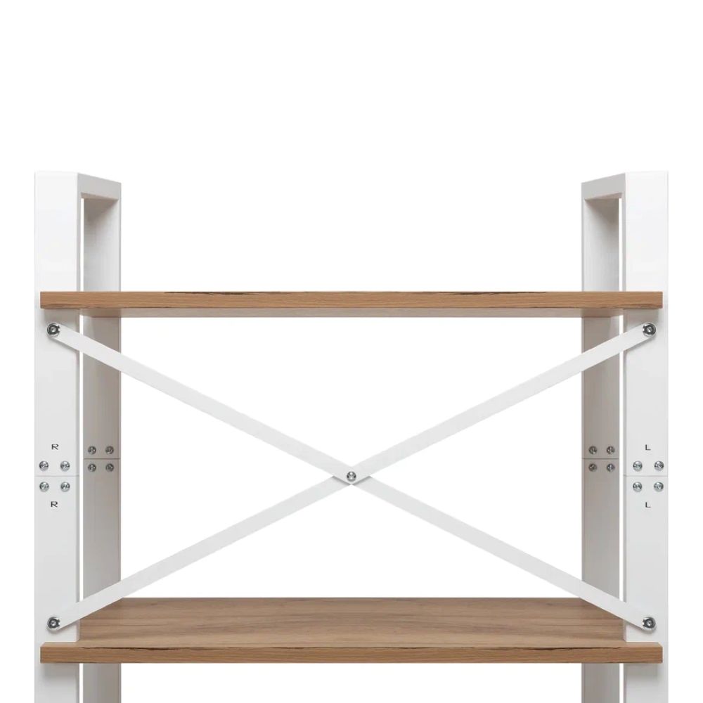 Стеллаж Leset Стилвуд 124 Белый/Дуб крафт золотой - фото 7