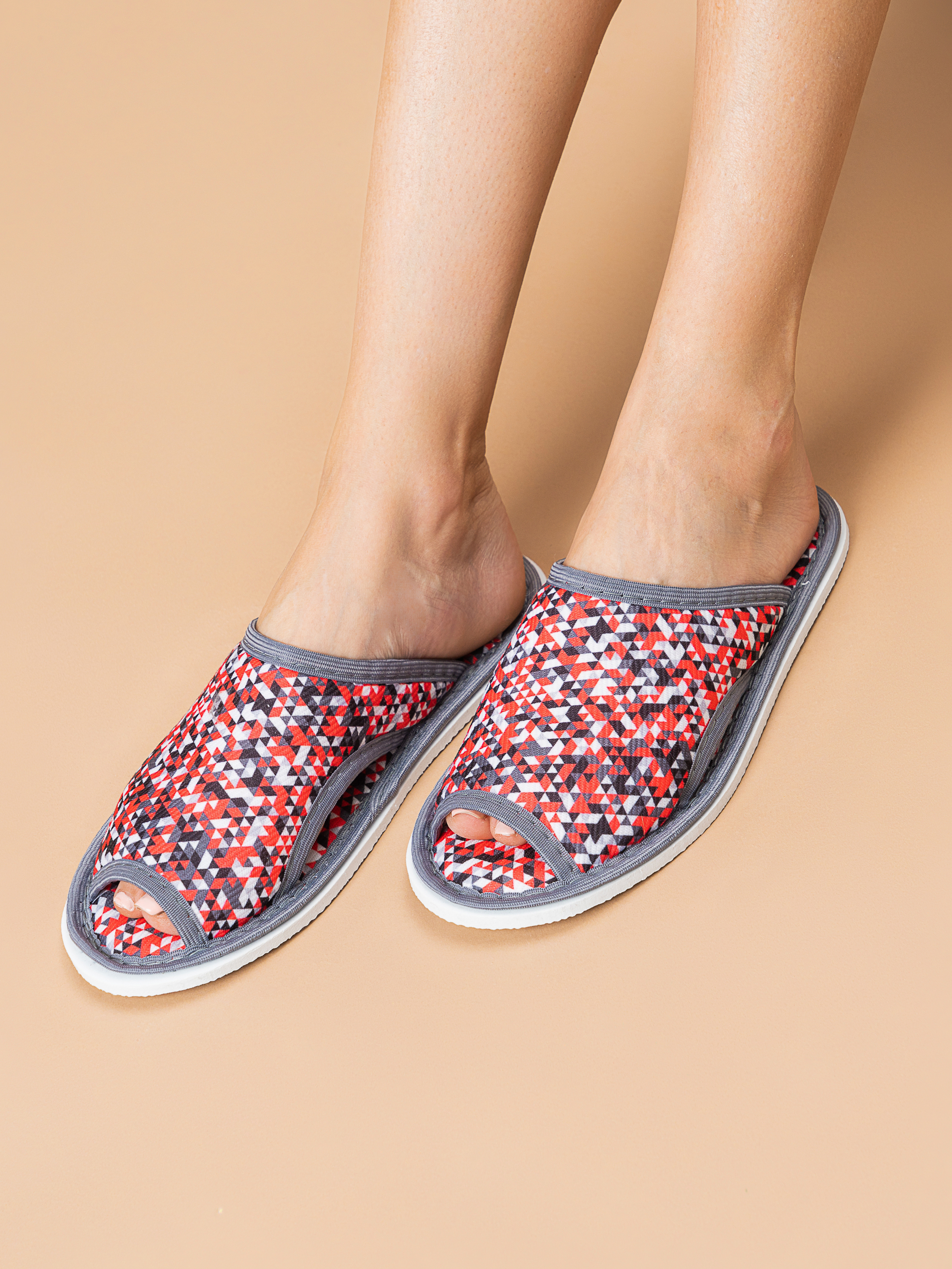 Тапочки IVShoes С-6ЖТПО-МР/мозаика/красный - фото 7