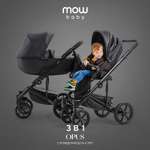 Коляска 3в1 MOWbaby Opus midnight black Польша черный