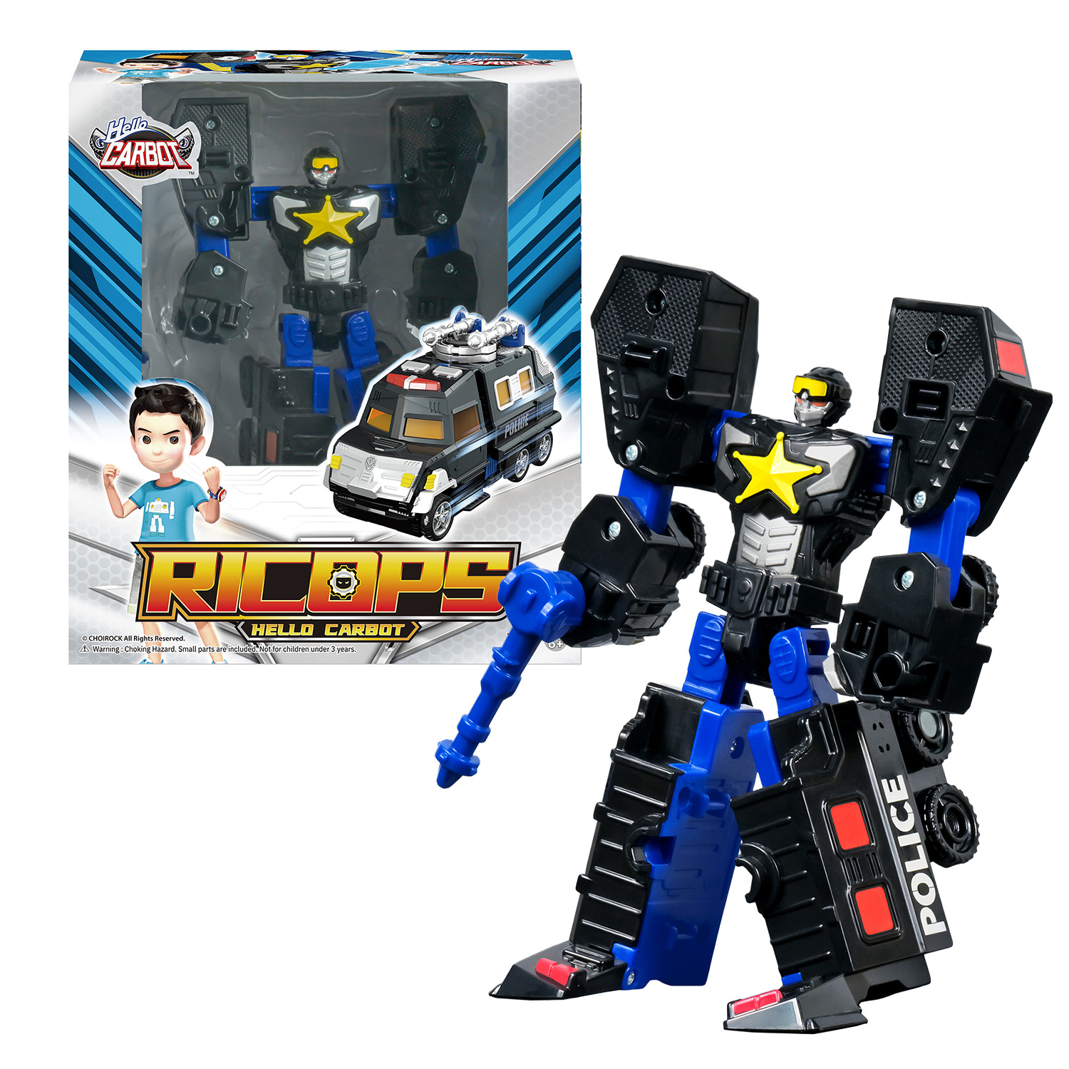 Игровой набор Hello Carbot Трансформер Ricops 16 см S7 - фото 5