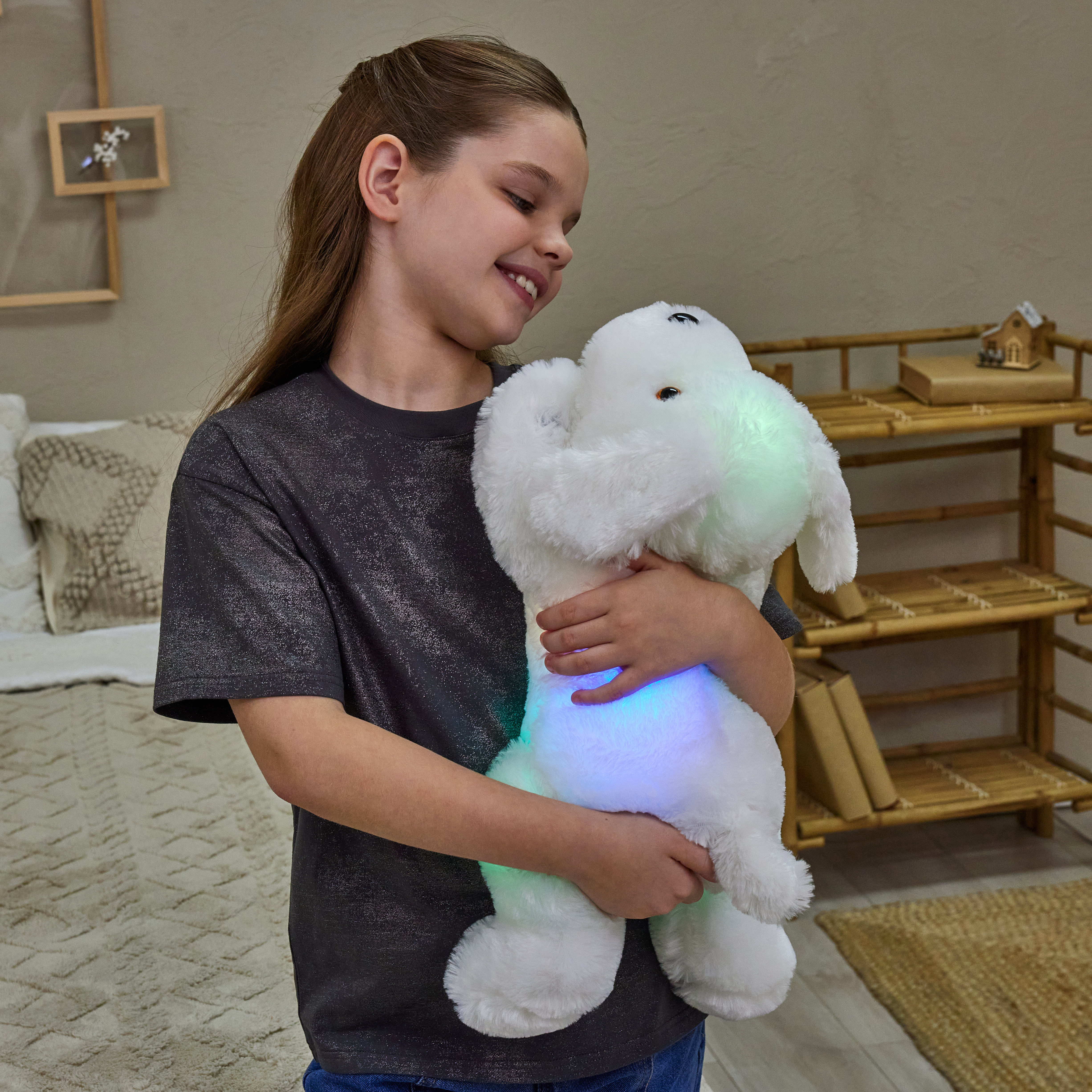 Игрушка мягкая Laffi Щенок Светящийся белый FG240228001M-1 - фото 11