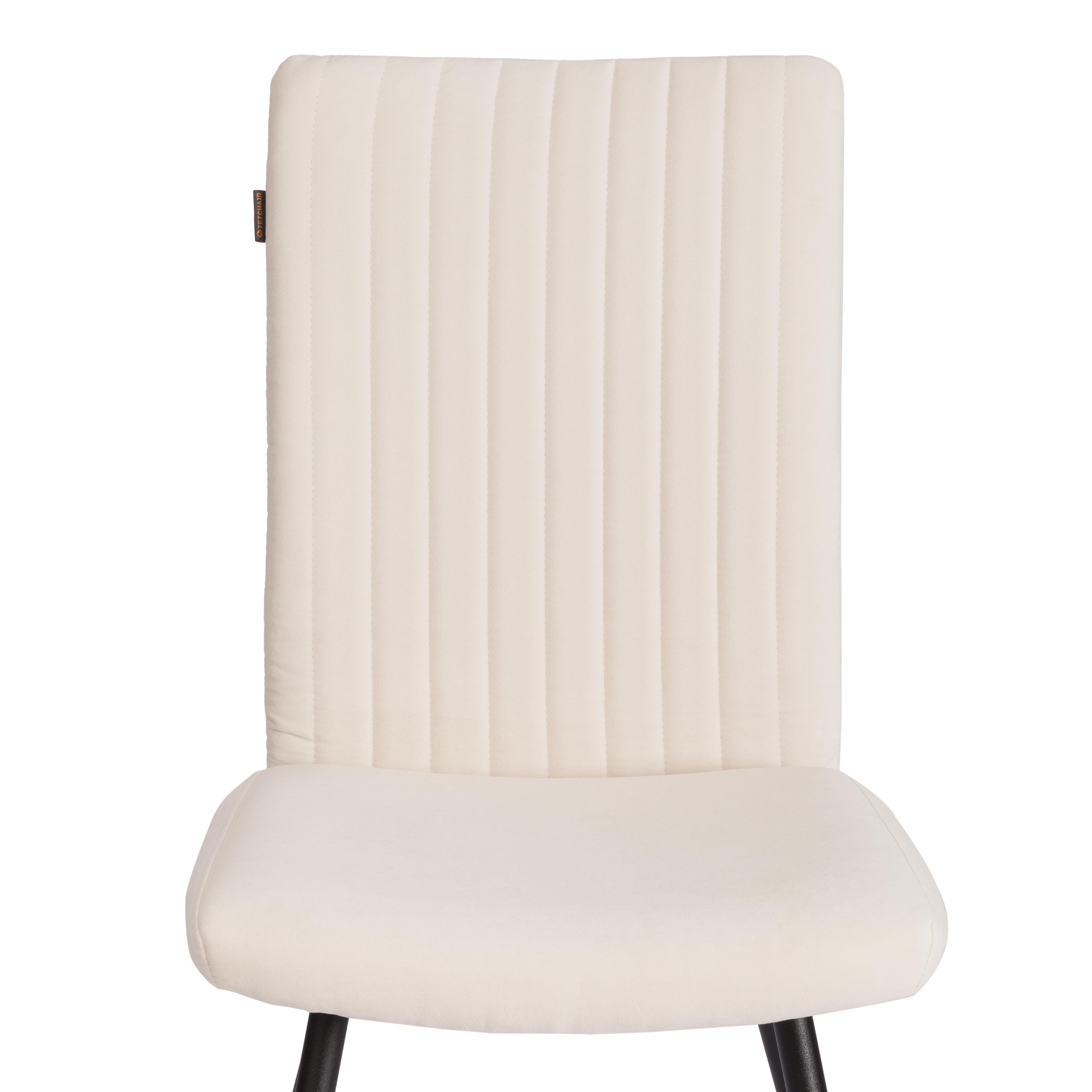 Стул TETCHAIR велюр молочный/черный 1 шт. - фото 8