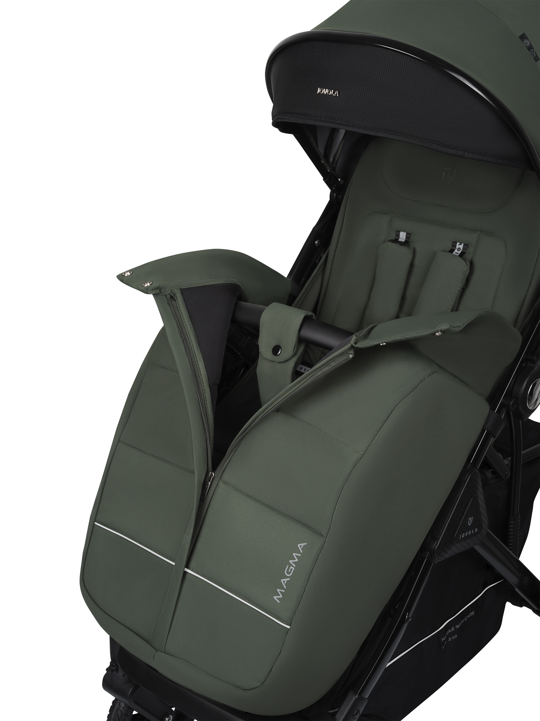 Коляска прогулочная JOVOLA Magma с перекидной ручкой зеленый - фото 40