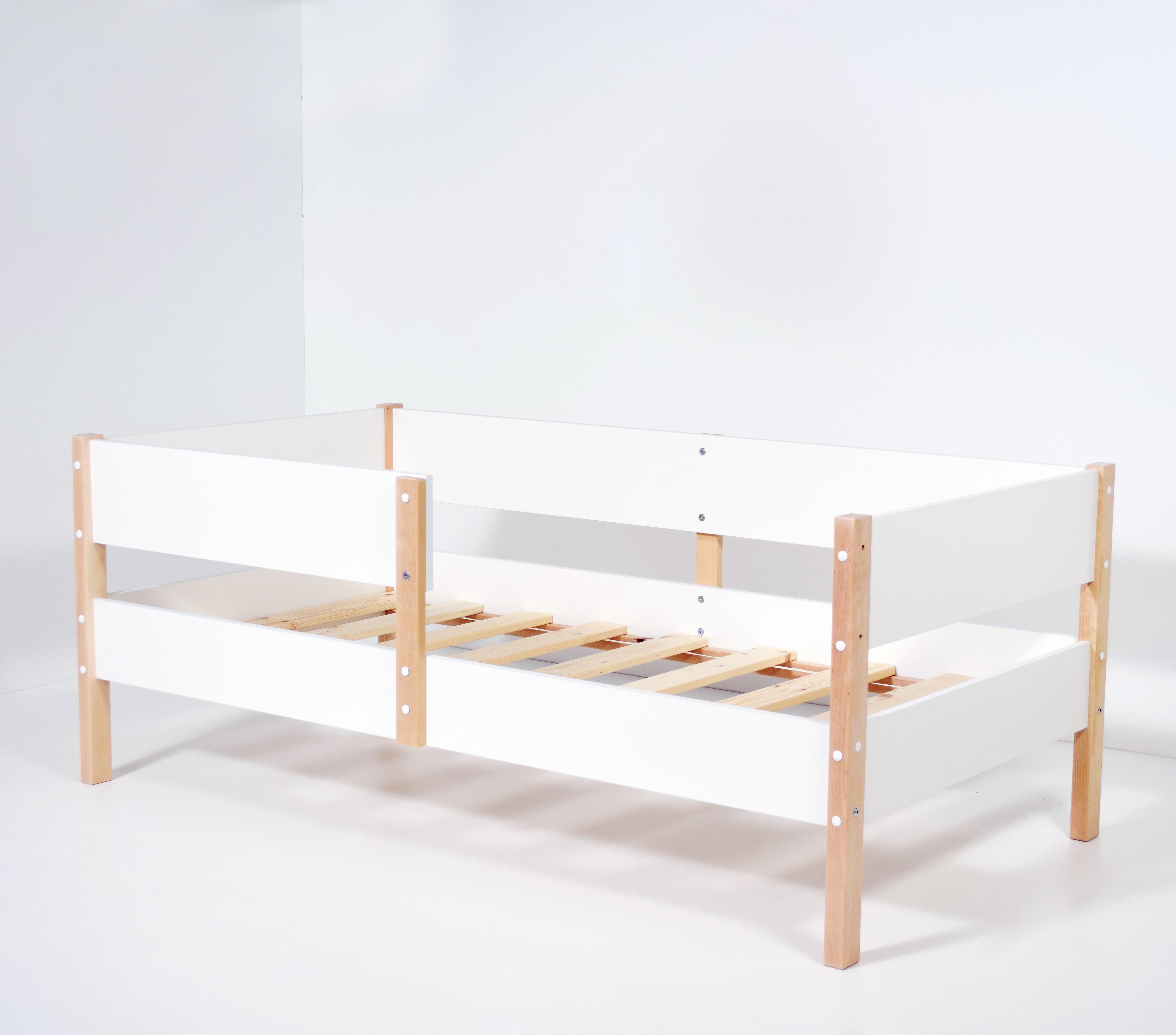 Кровать подростковая Wloo 160*80 (белый, береза) - фото 1