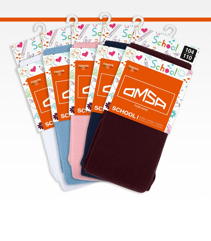 Колготки 5 пар Omsa Collant 11С01 Bianco/Blu/Blu Сhiaro/Bordo/Rosa.кмп.5 - фото 1