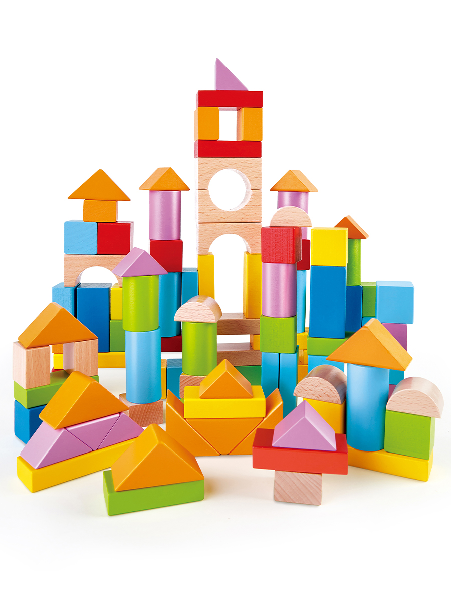 Конструктор Hape Кубики деревянный 101 дет. - фото 3