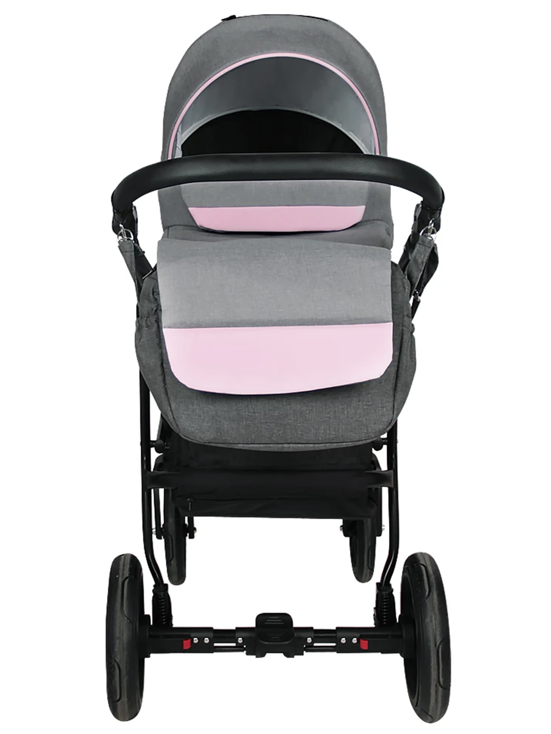 Коляска 2в1 alis Alvaro 03 серый-розовый - фото 7