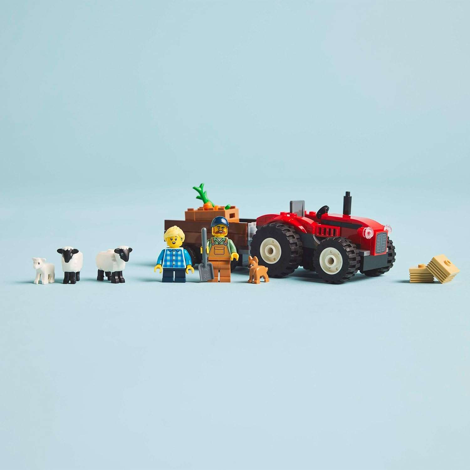 Конструктор LEGO City Фермерский трактор с прицепом блочный - фото 6