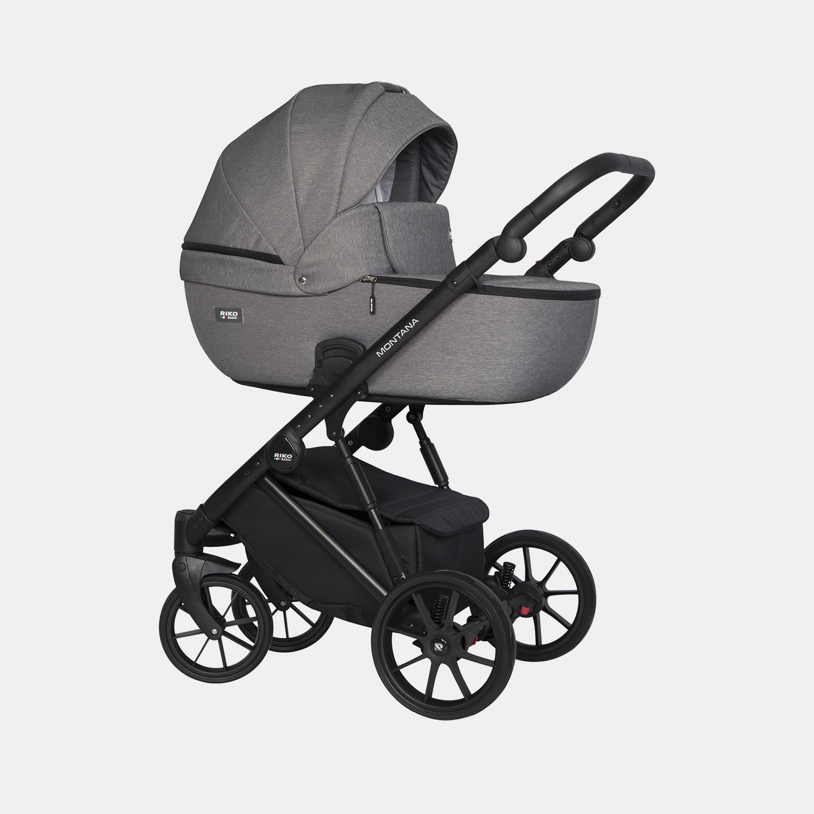 Коляска 2в1 Riko Basic Montana серый - фото 2