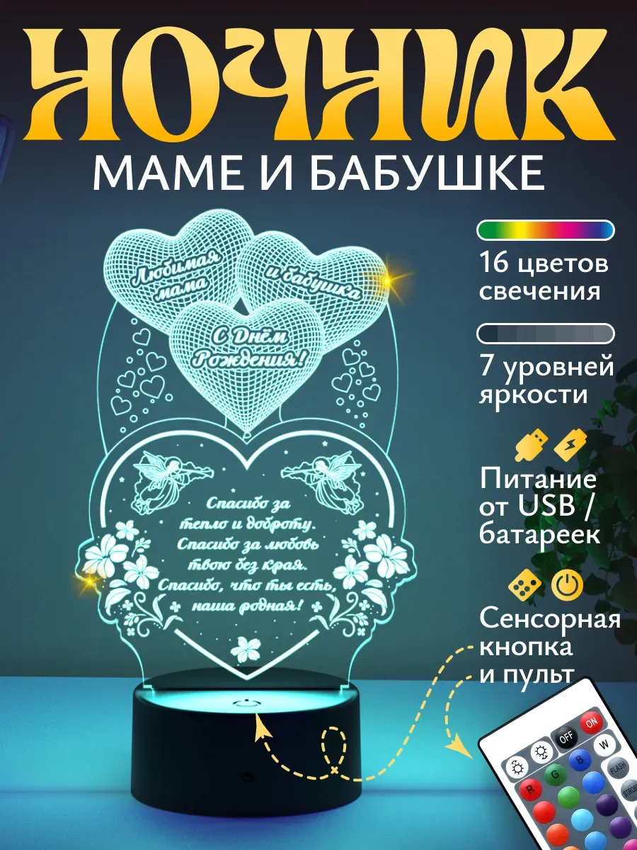 Ночник Светофей бабушке на день рождения - фото 1