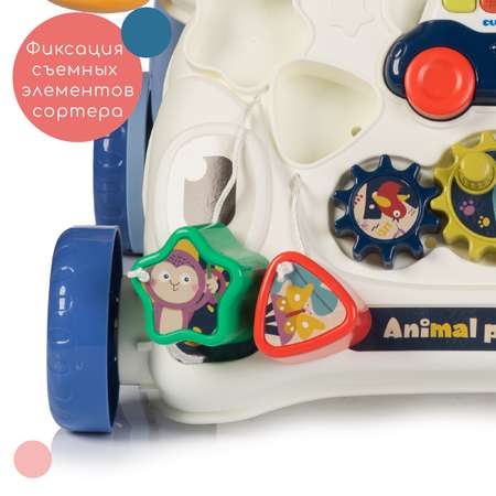 Ходунки - каталка с игровым столиком Babyhit Multi Toy blue