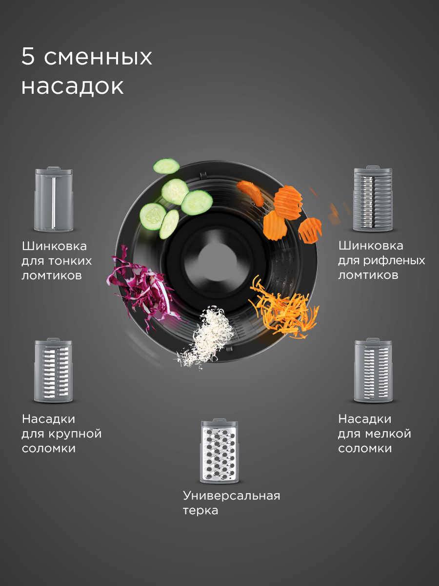 Овощерезка электрическая REDMOND FP618 - фото 2