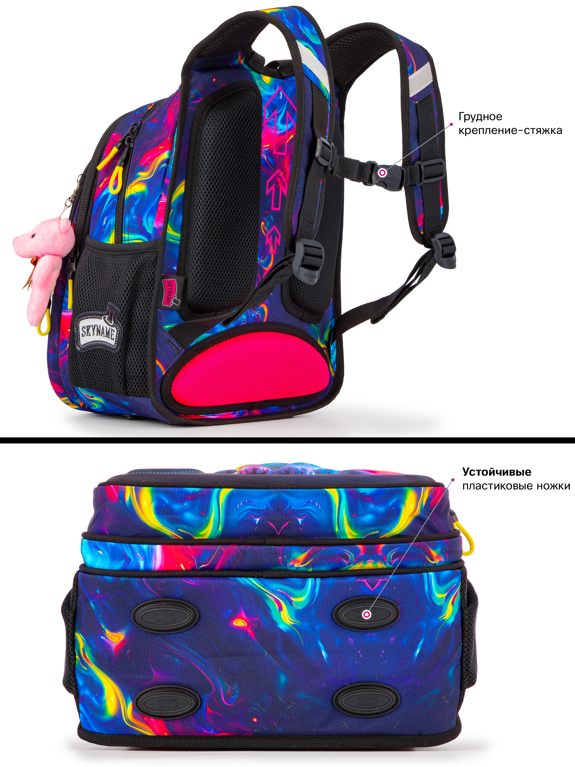 Рюкзак SkyName 1-4 класс, набор 4 в 1 - фото 9