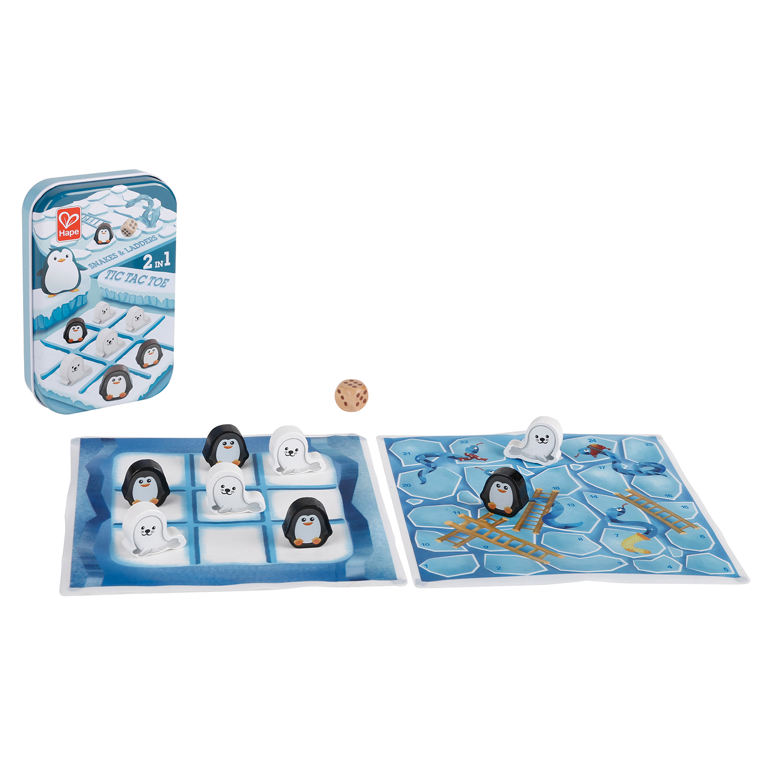 Игра настольная Hape В дорогу Крестики-нолики бродилка 2в1 E0478_HP - фото 1