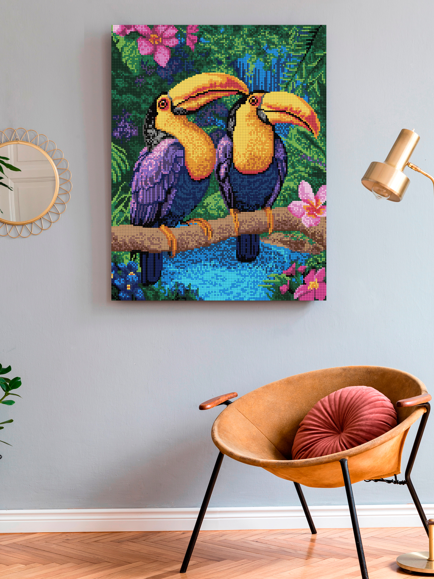 Алмазная мозаика Art on Canvas Тропические птицы в ассортименте - фото 3