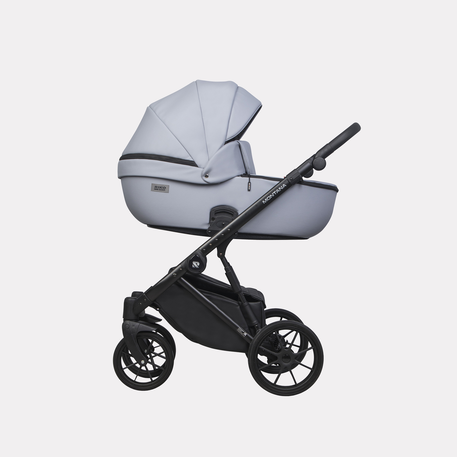 Коляска 3в1 Riko Basic Montana Ecco серый - фото 2