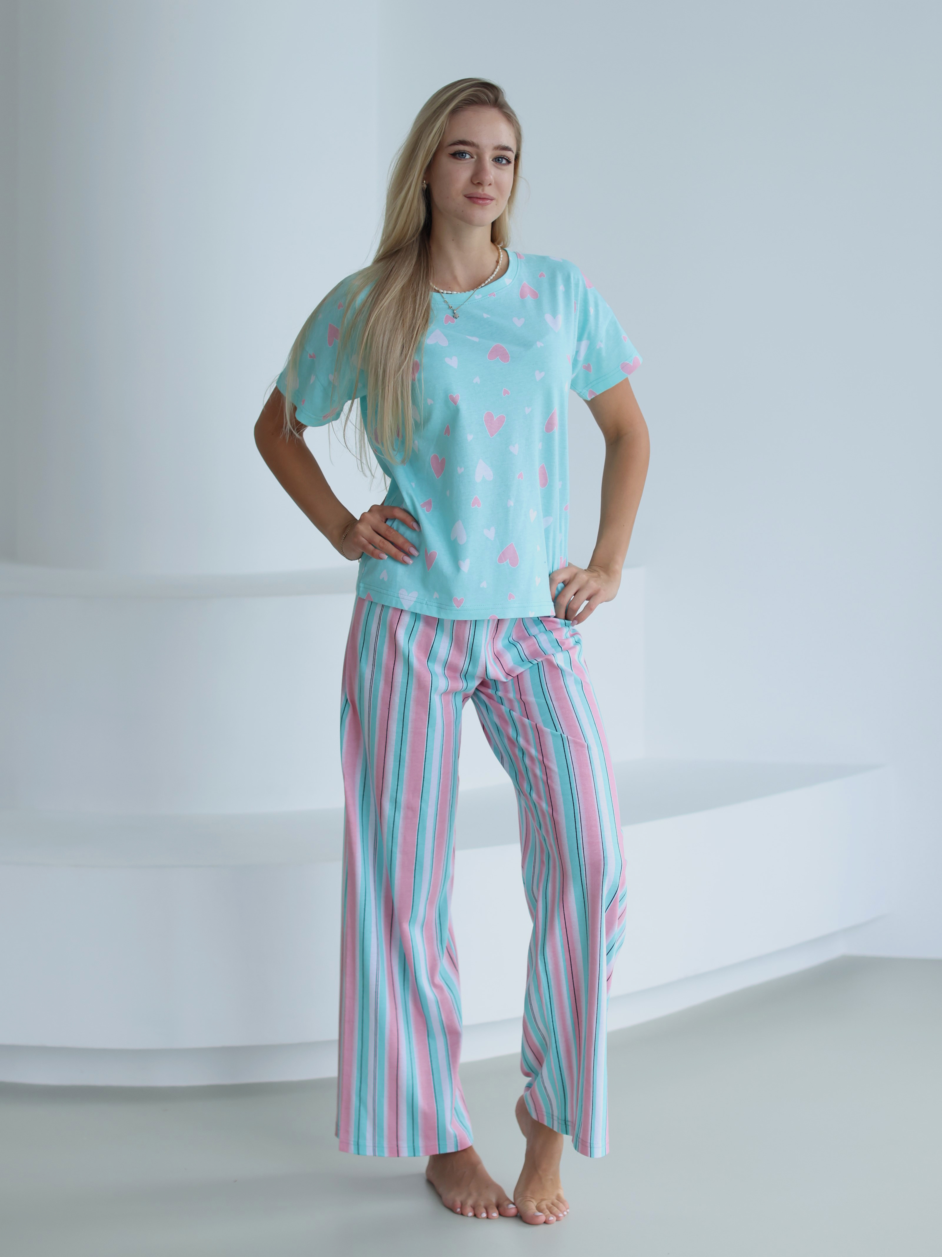 Пижама Агапэ 0540_аквамарин розовый - фото 5