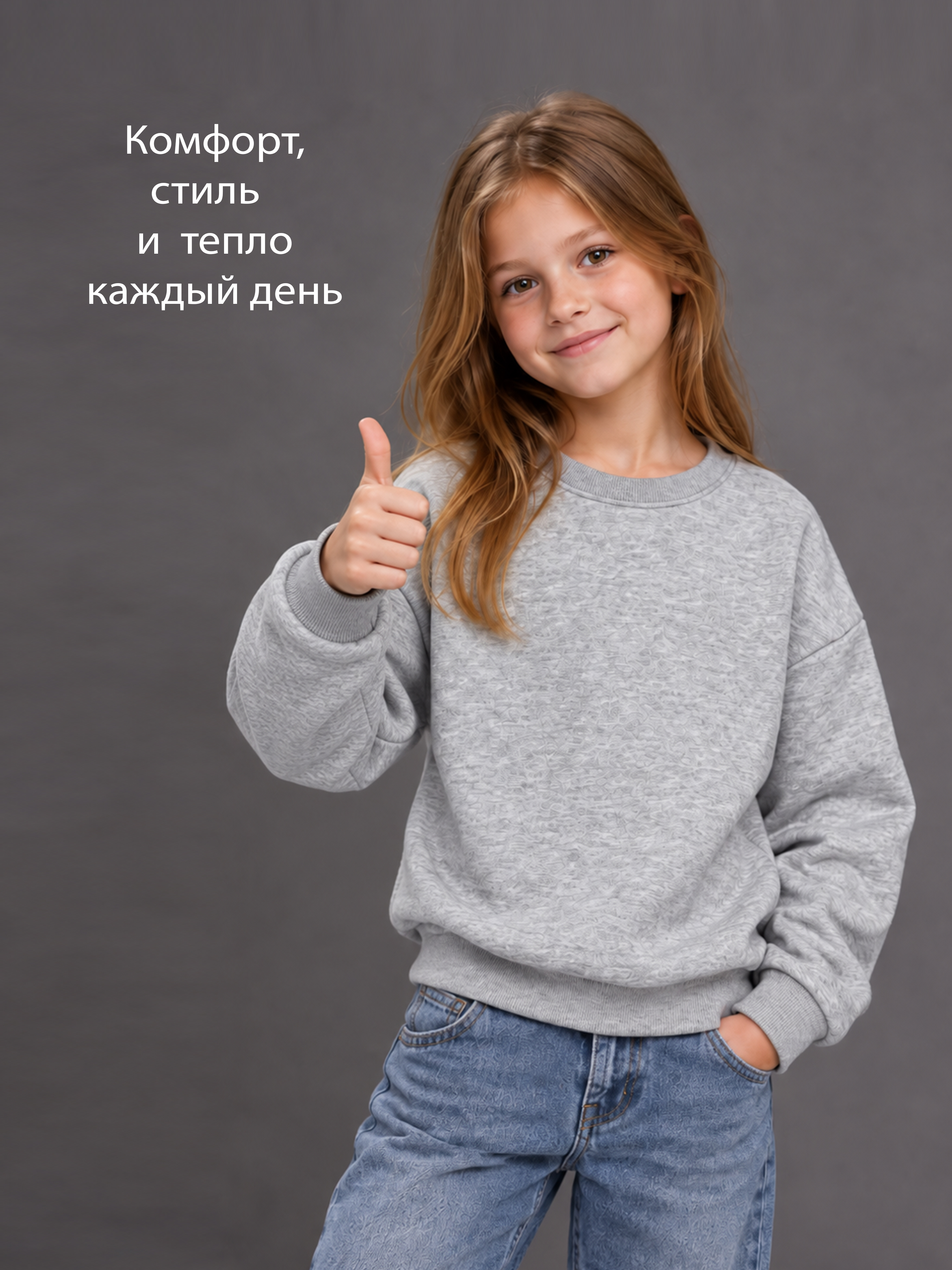Свитшот ME WE JU226-T101-227_Серый - фото 3