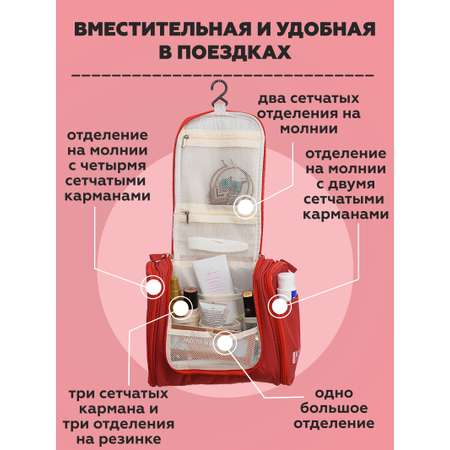 Косметичка Homsu подвесная красная