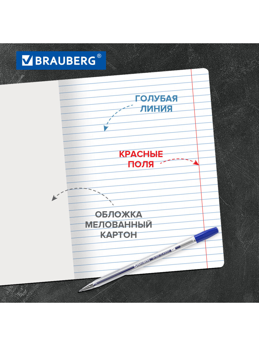 Тетрадь Brauberg линейка 18 лист. 10 шт. - фото 2