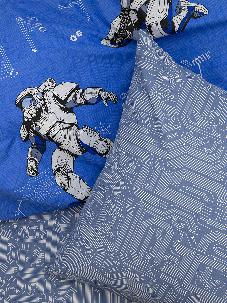 Комплект постельного белья BRAVO kids dreams Роботы полутораспальный 3 предм. - фото 7