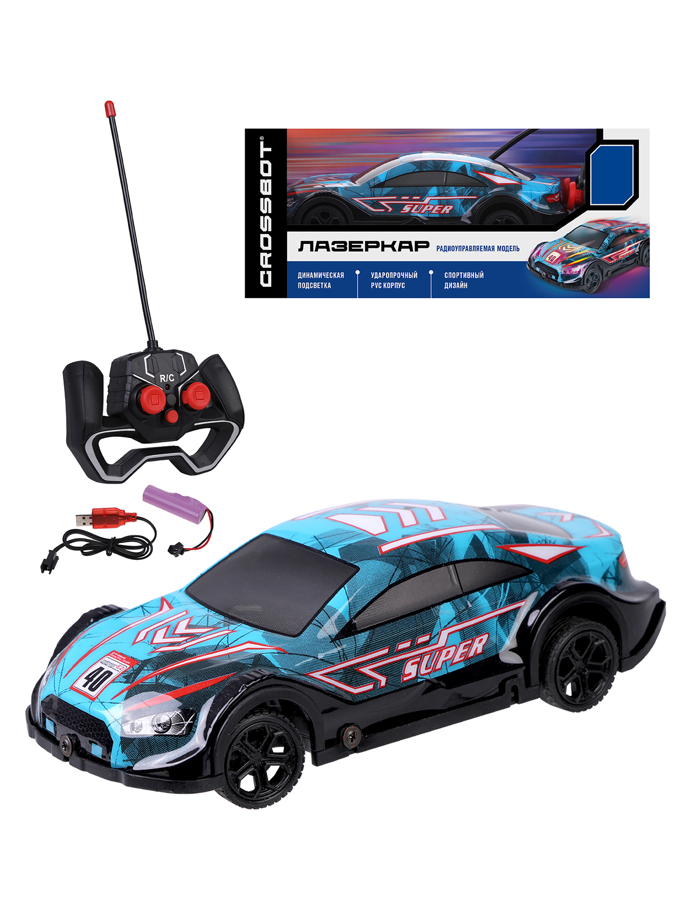 Автомобиль РУ CROSSBOT Лазеркар 1:24 - фото 10