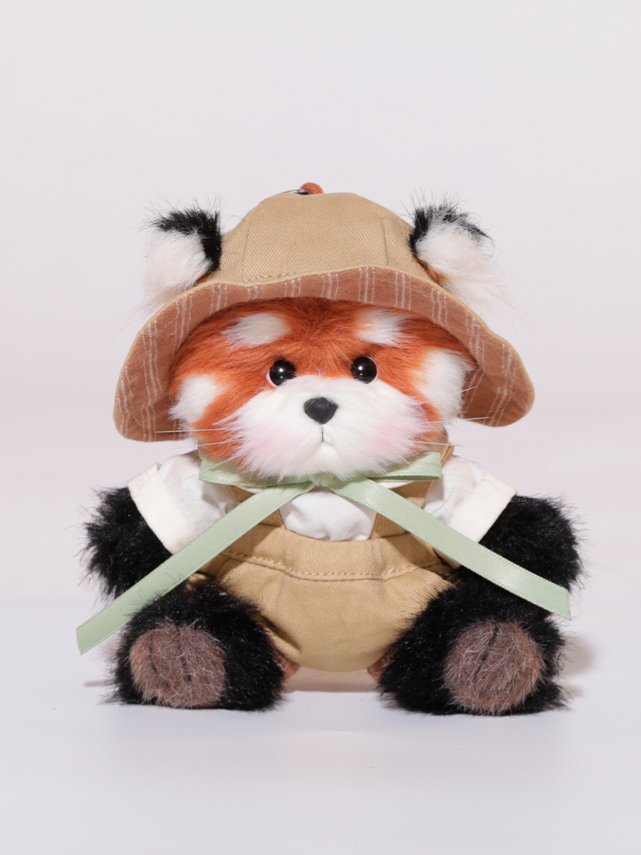 Мягкая игрушка TeddyTales Красная панда в костюме брелок - фото 6
