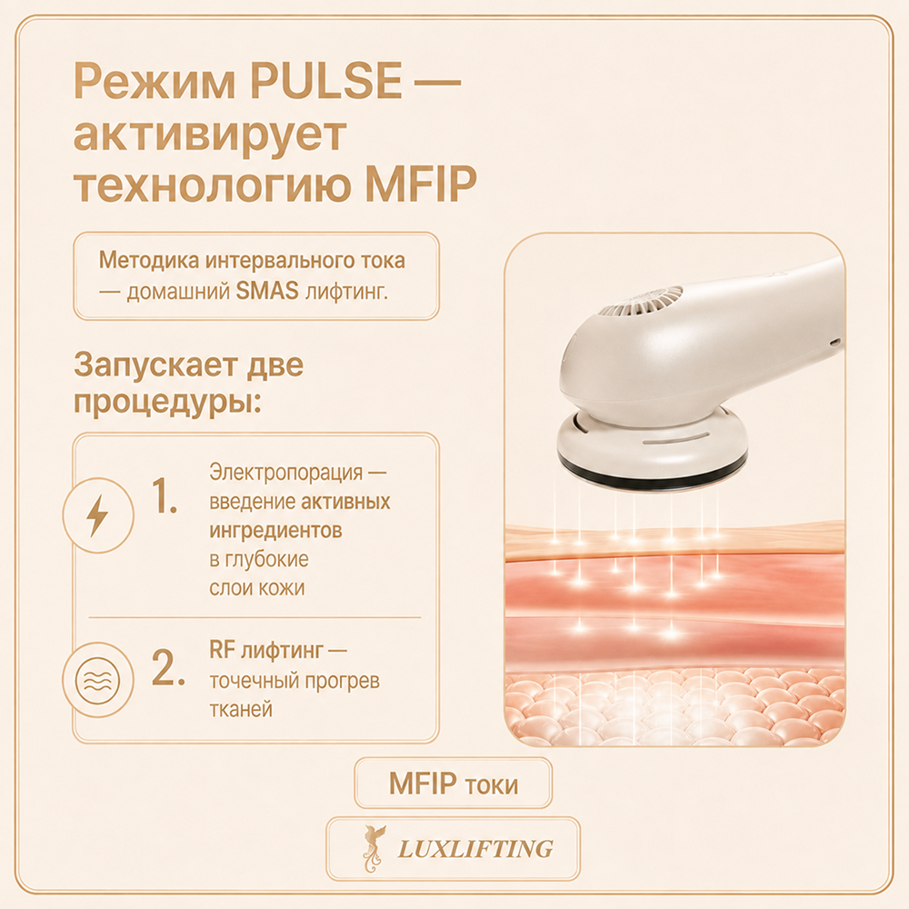 Прибор LUXLIFTING RF-лифтинг, LED, EMS, согревание - фото 22