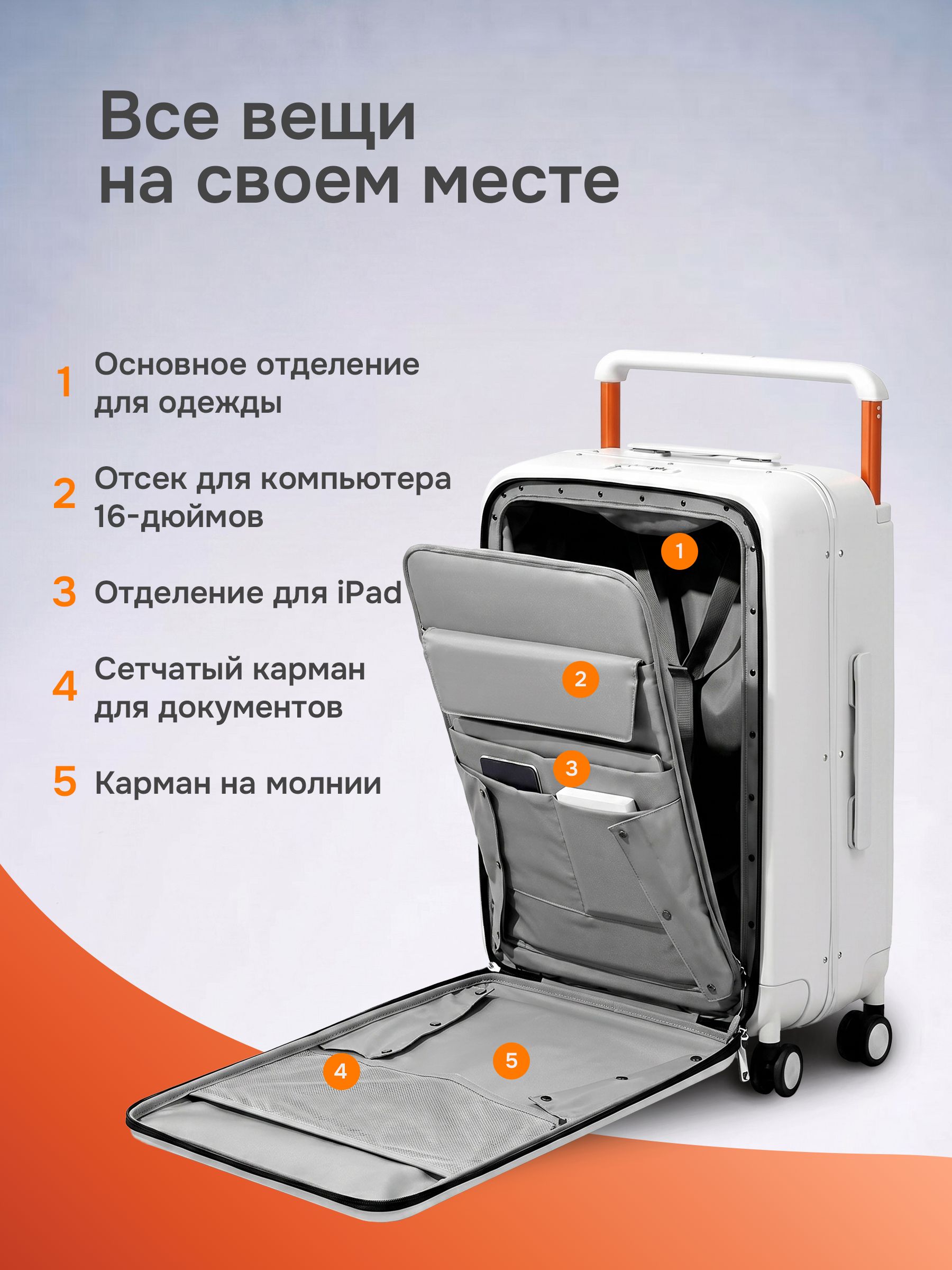 Чемодан MIXI - фото 4