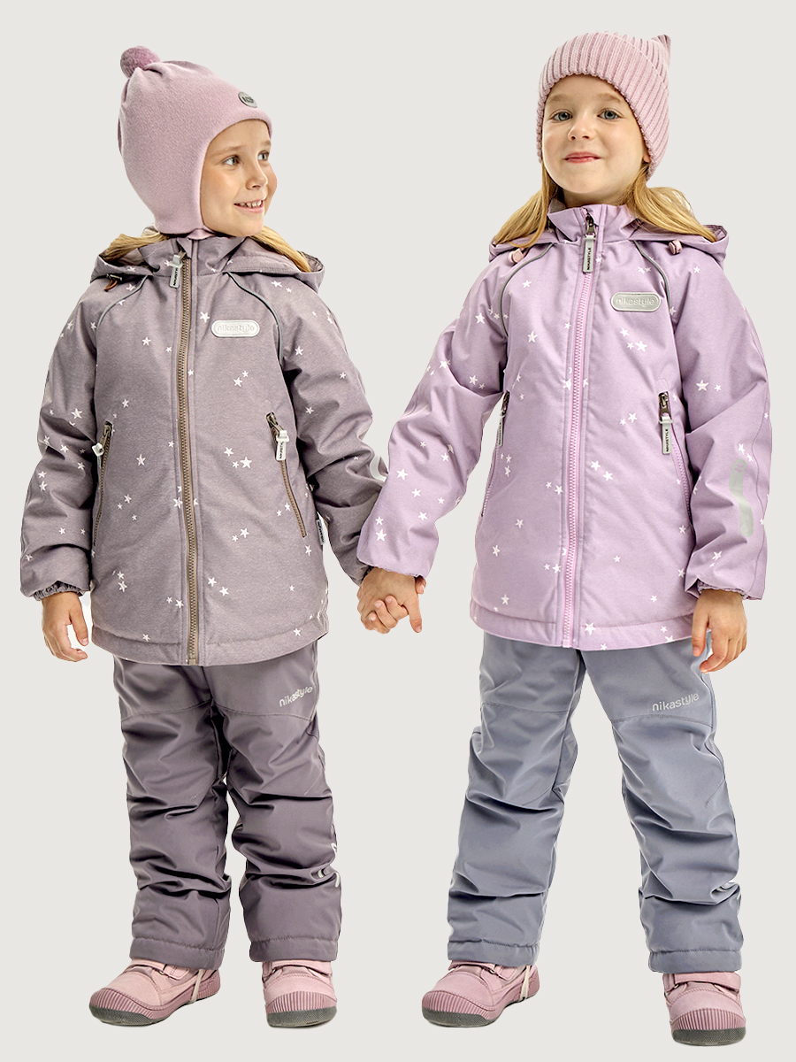 Костюм NIKASTYLE 7м1026 пудра/светло-серый - фото 7