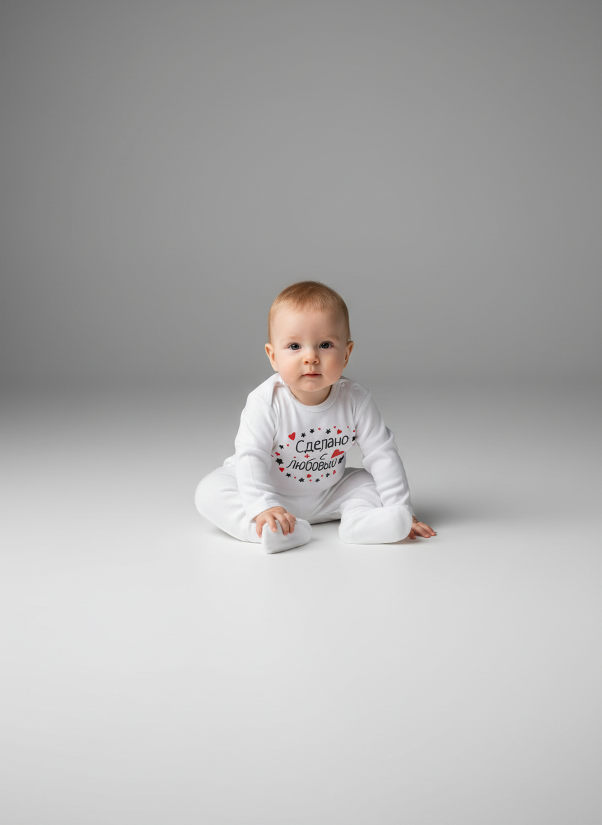 Распашонка Утенок 018п белый с любовью - фото 1