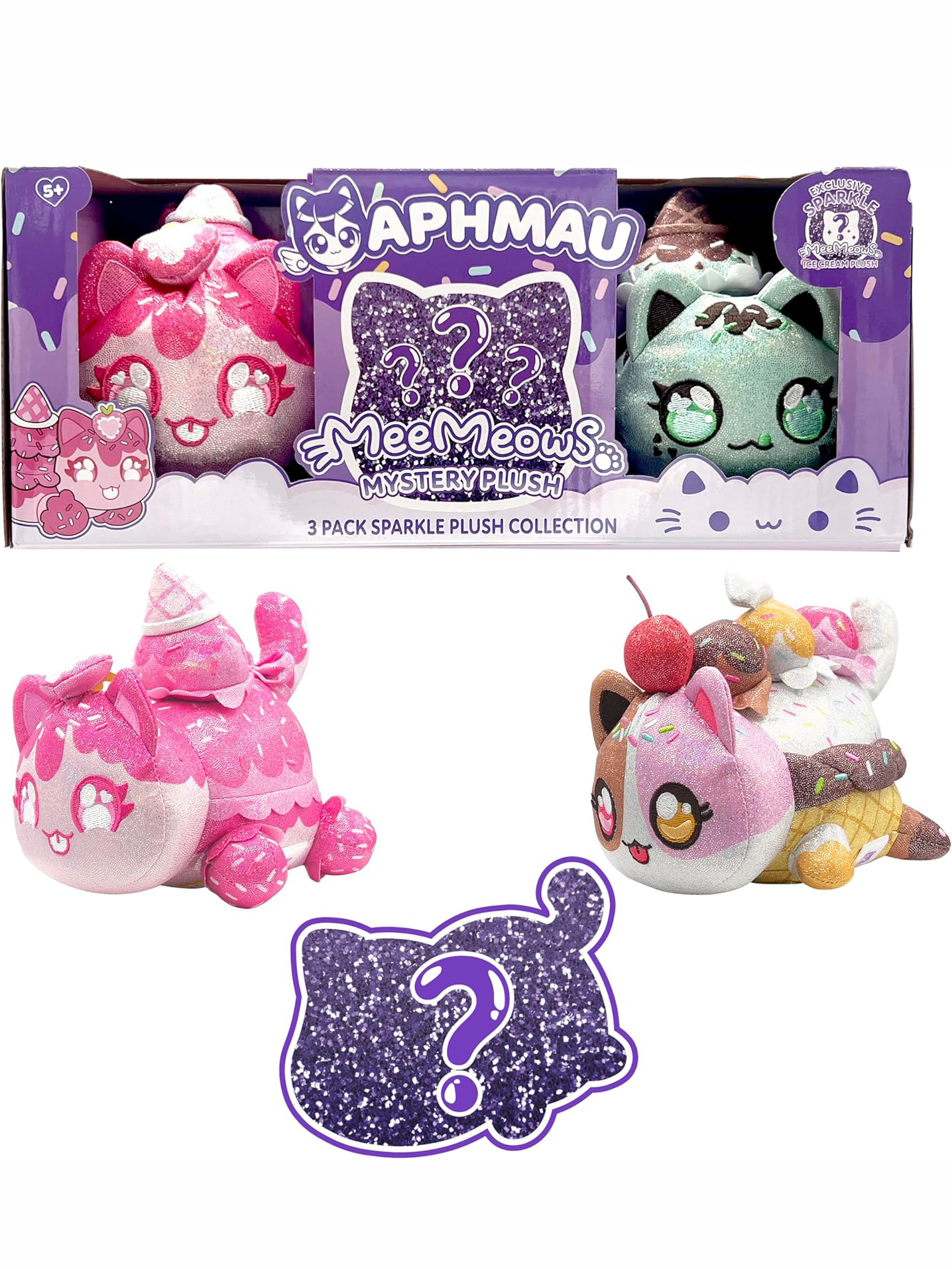 Мягкая игрушка APHMAU Искрящееся мороженое 3шт - фото 1