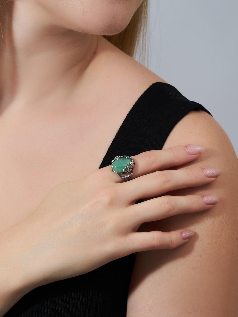 Кольцо Shine and Beauty 80823-9-к-нефрит - фото 2