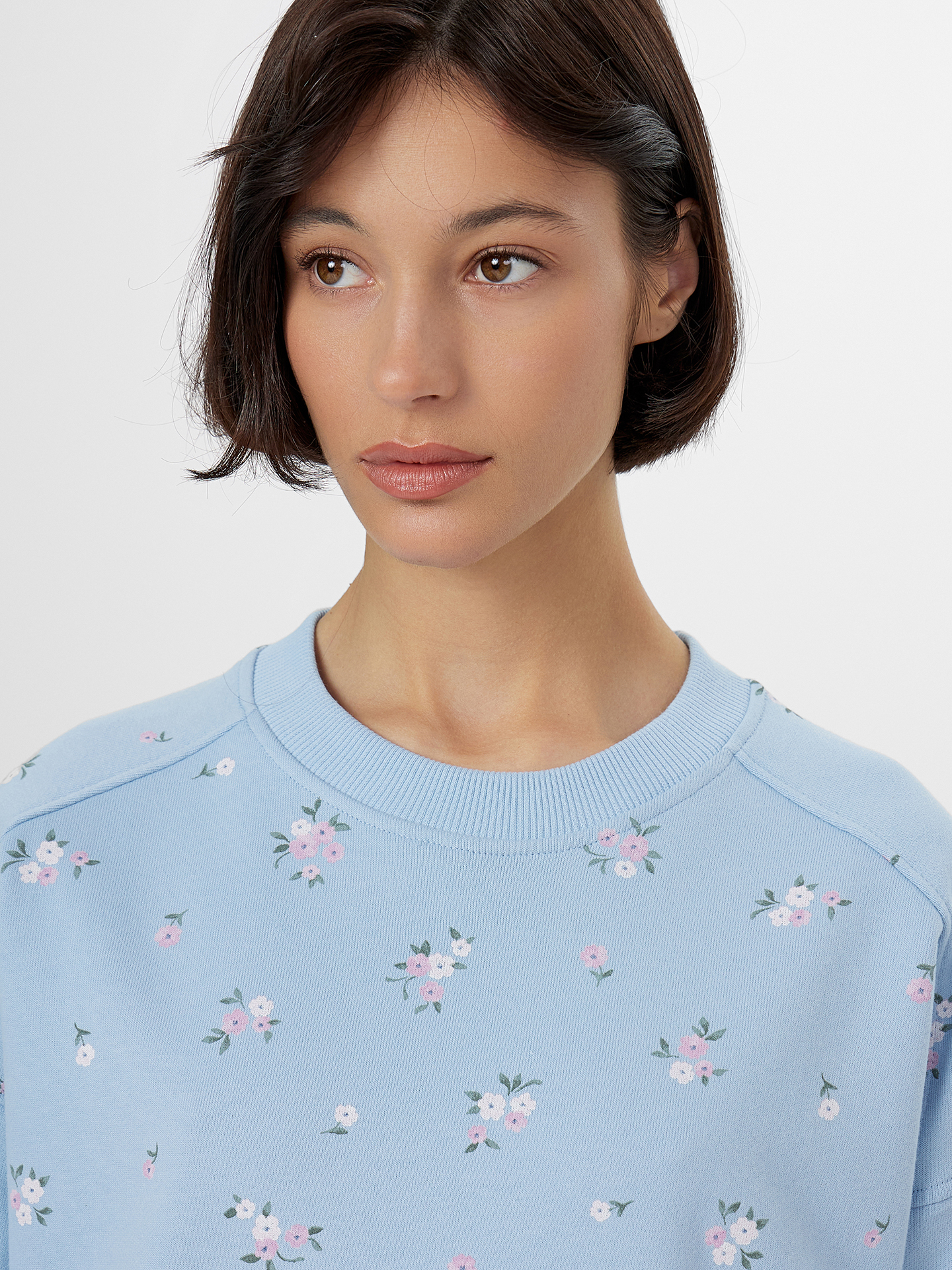 Свитшот Mark Formelle (Марк Формэль) 122969/цветочки на св.голубом - фото 5