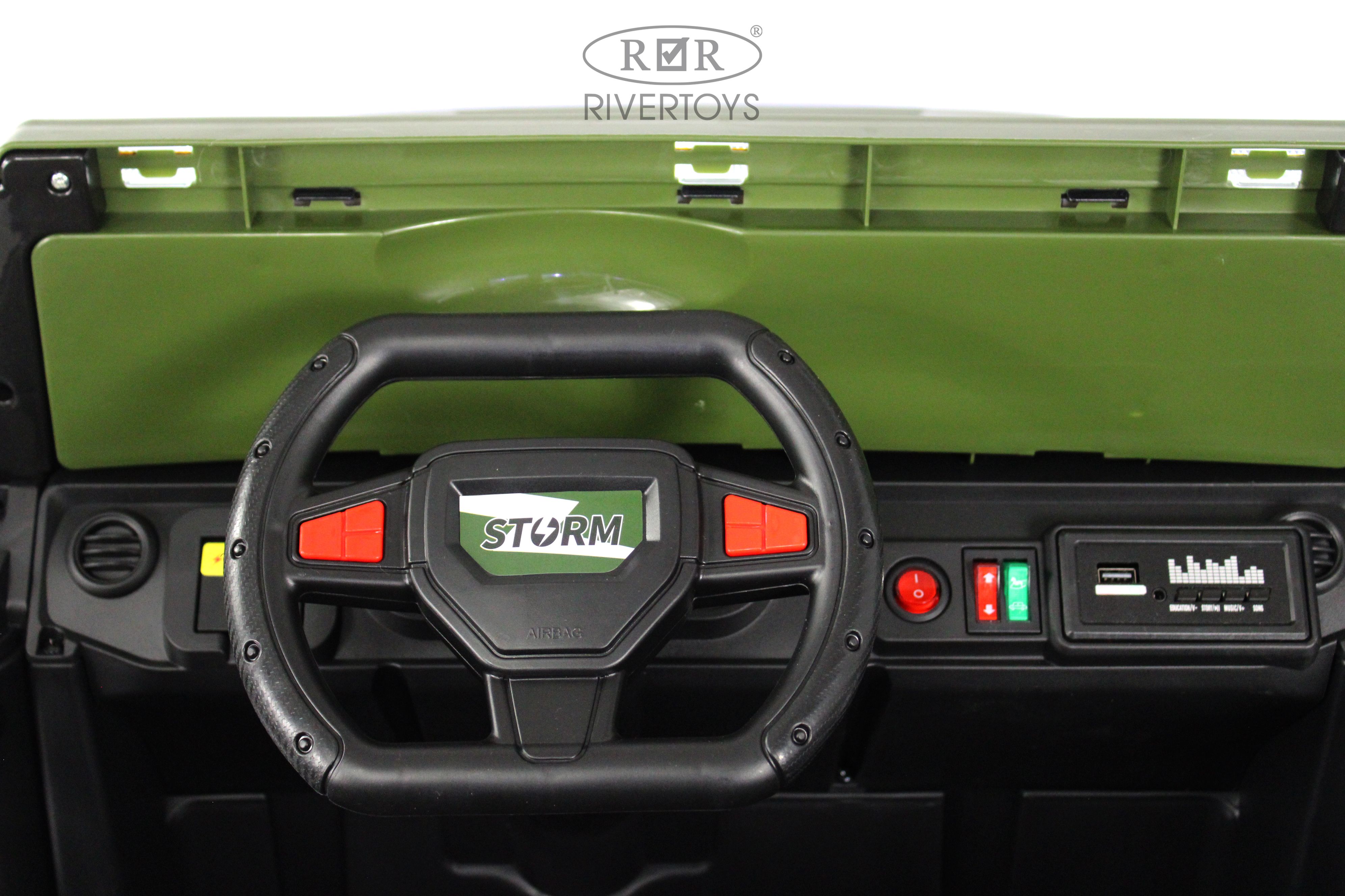 Электромобиль RIVERTOYS М555БХ-NEW-GREEN С пультом ДУ - фото 15