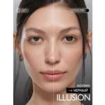 Контактные линзы ILLUSION fashion adonis super black на 1 месяц -3.00/14.5/8.6 2 шт.