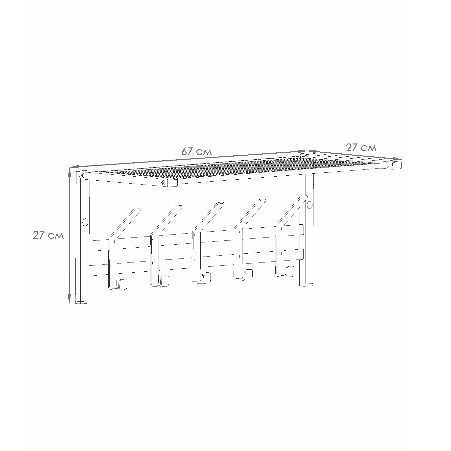 Вешалка настенная ЗМИ Торонто 21 цвет белый - фото 2