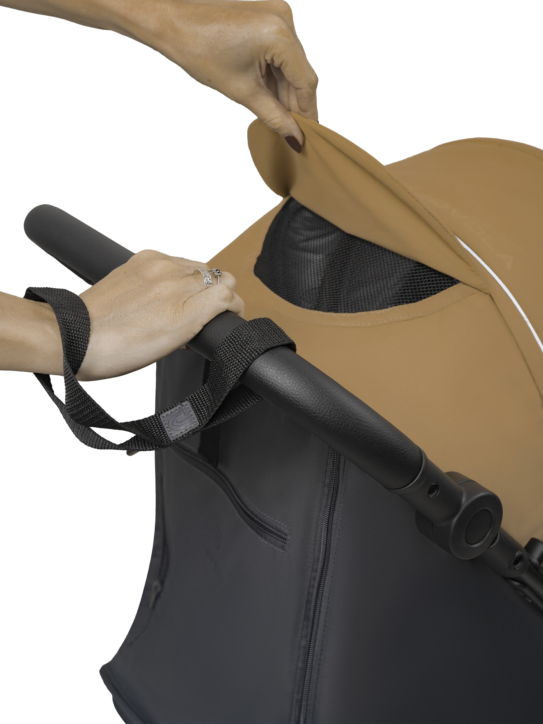 Коляска прогулочная JOVOLA Selena SL, бежевый-серый - фото 14