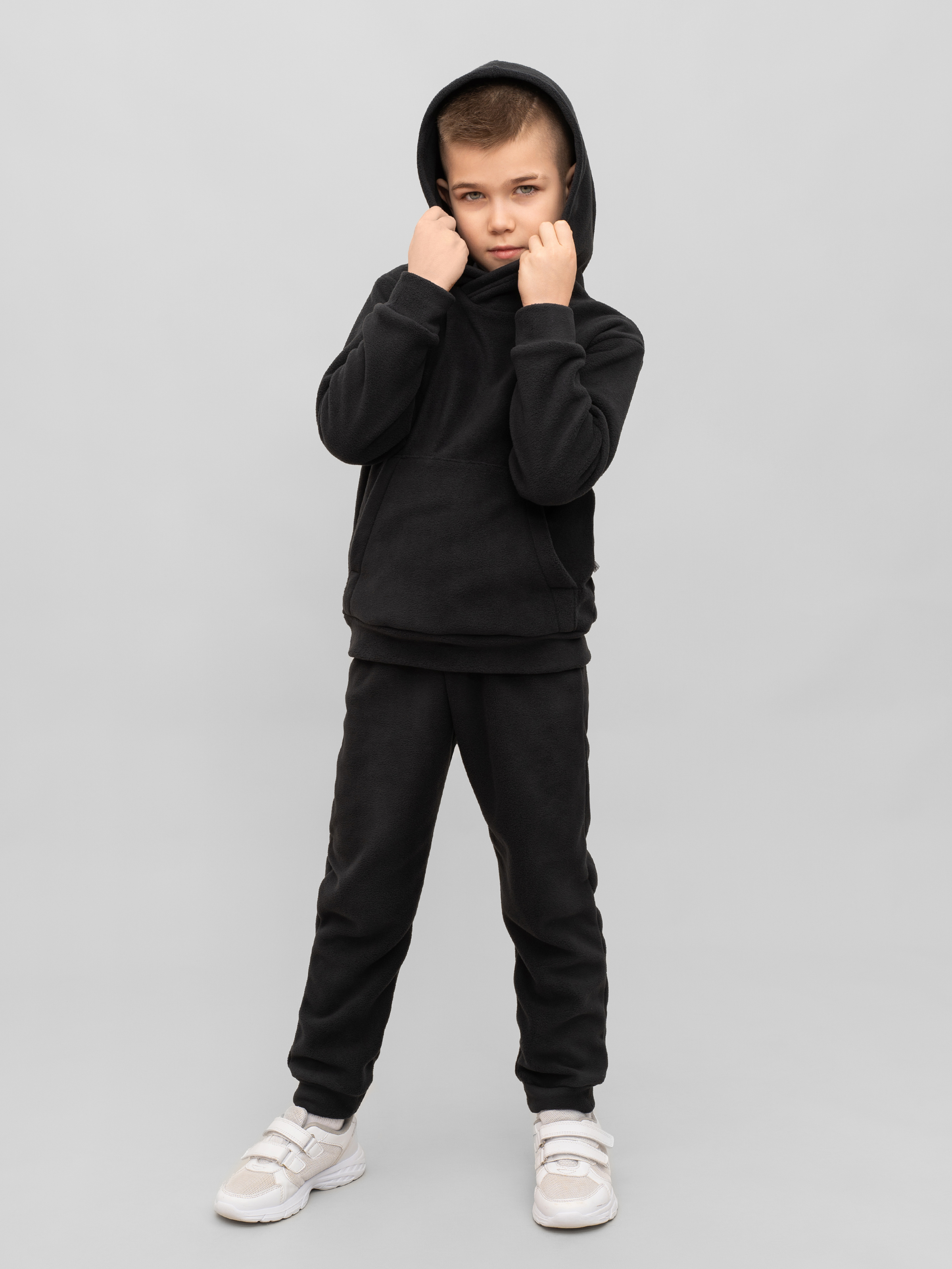 Худи и брюки Утенок 7043г(ш) черный - фото 1