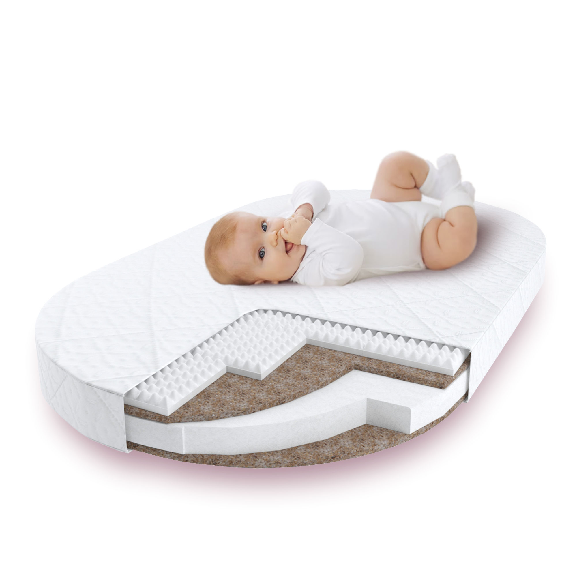 Матрас овальный Amarobaby Ortho massage ellipse 125х75 - фото 9