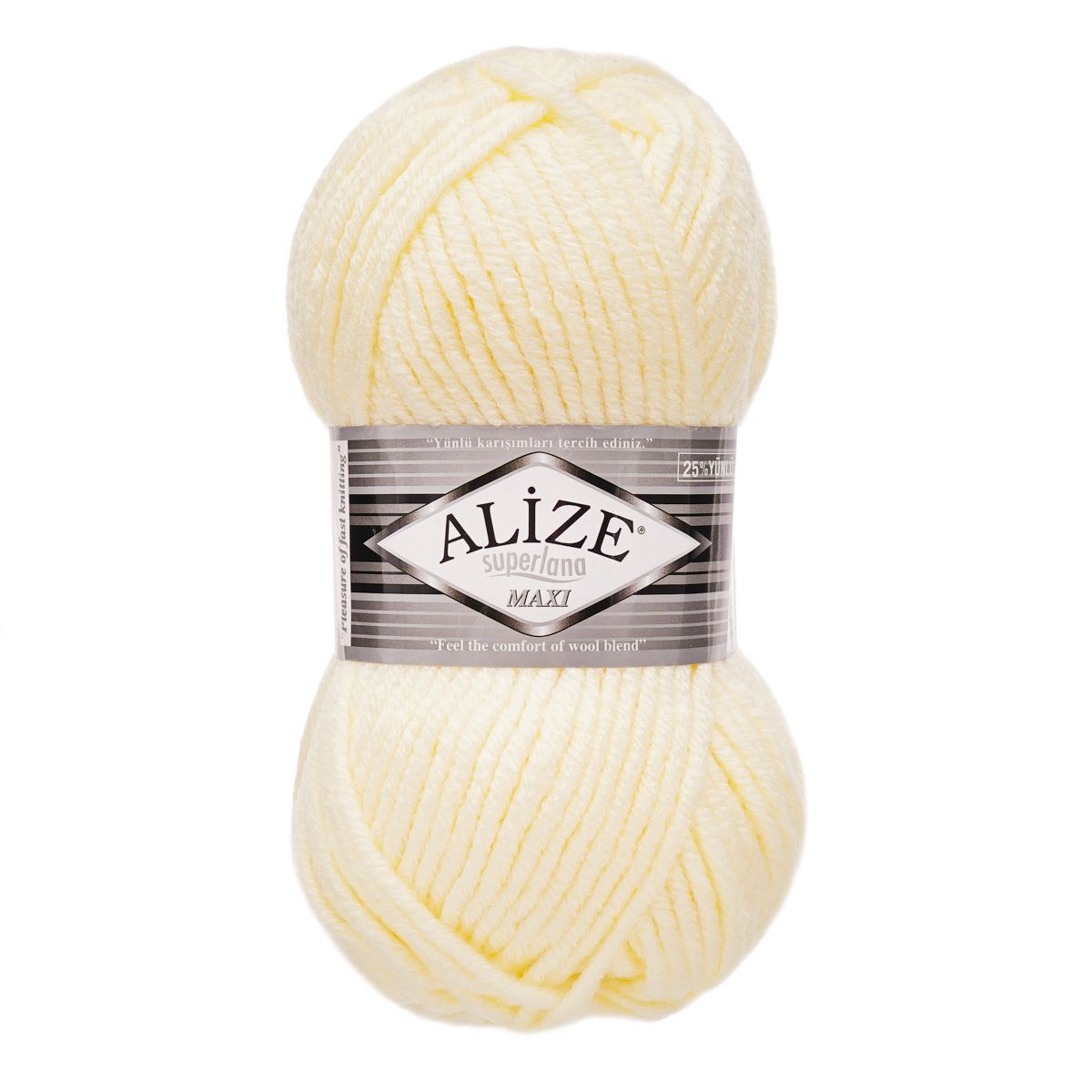 Пряжа Alize полушерстяная мягкая теплая Superlana maxi 100 гр 100 м 5 мотков 01 молочный - фото 5