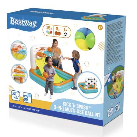 Бассейн надувной Bestway с баскетбольными кольцами 52728